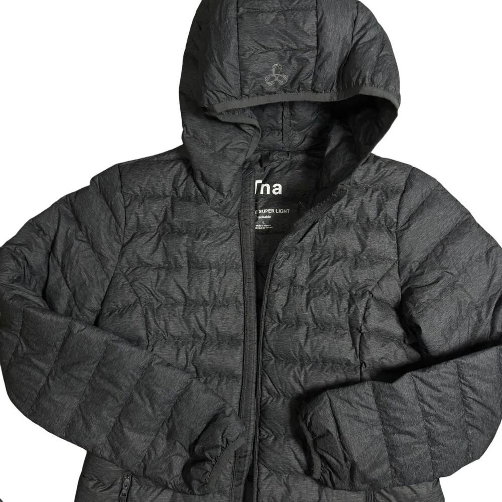 Aritzia Tna Botanie Super Light Hooded Down Puffer long- Dark Grey - Large - Picture 3 of 10